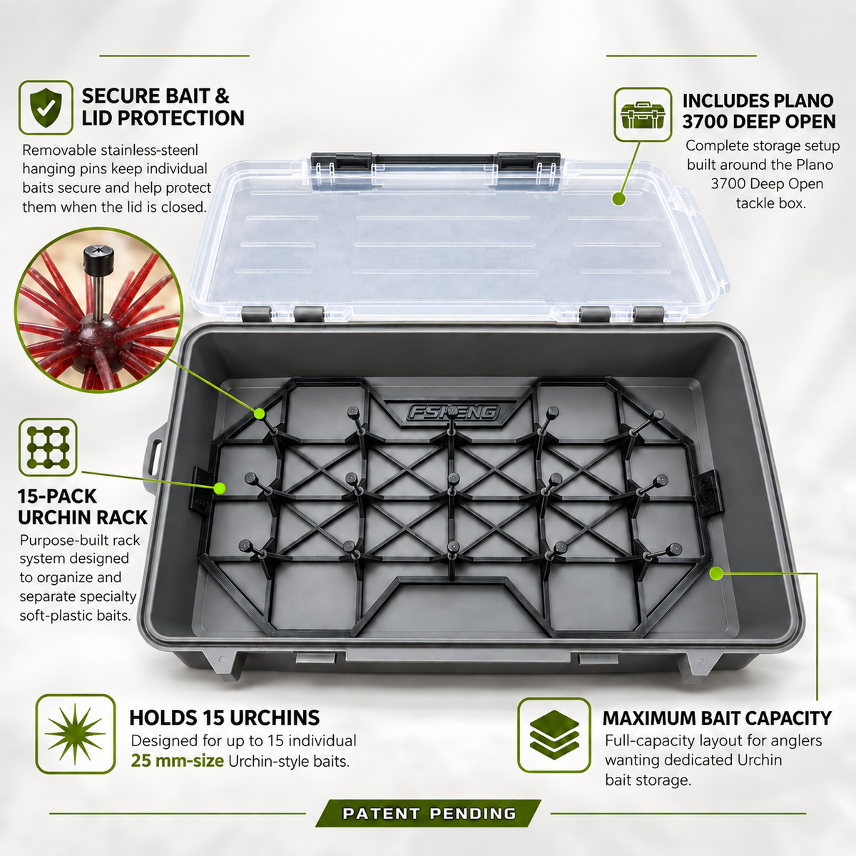Urchin Rack + Plano 3700 Deep